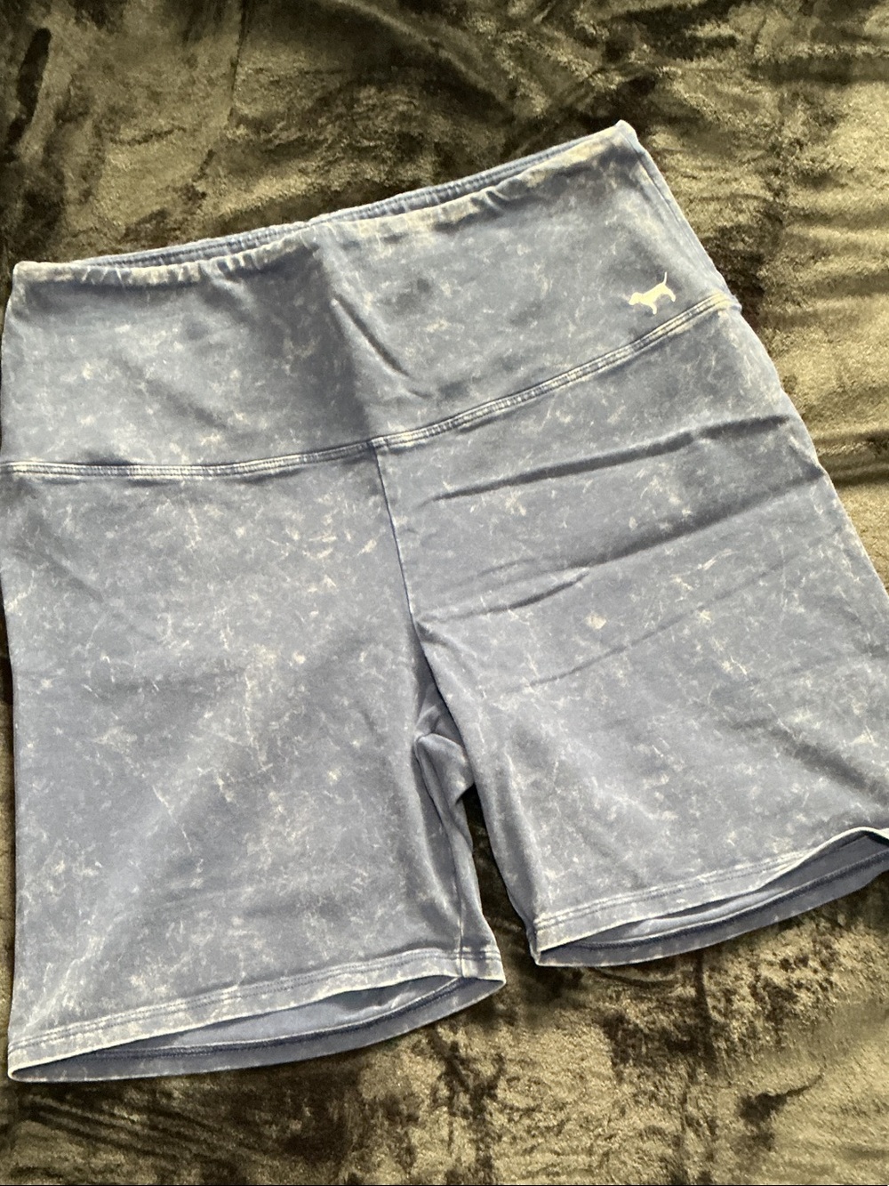PINK Victoria's Secret Washed Denim-Blue Bike Shorts